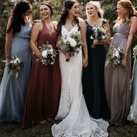 Mismatched bridesmaid dresses — different colors/styles - 2