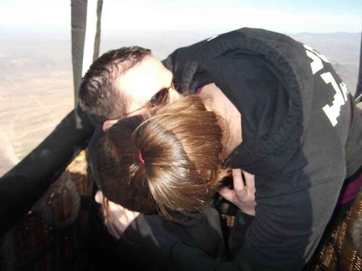 Pictures of him "popping the question"