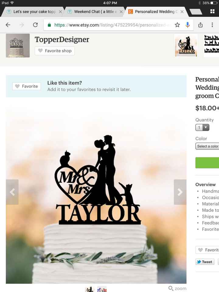 Let's see your cake topper!