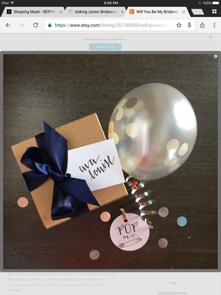 Asking Junior Bridesmaids