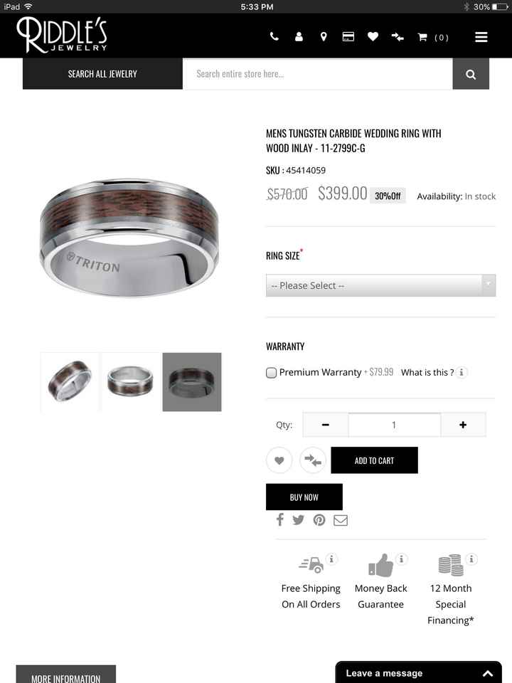 Wooden wedding bands