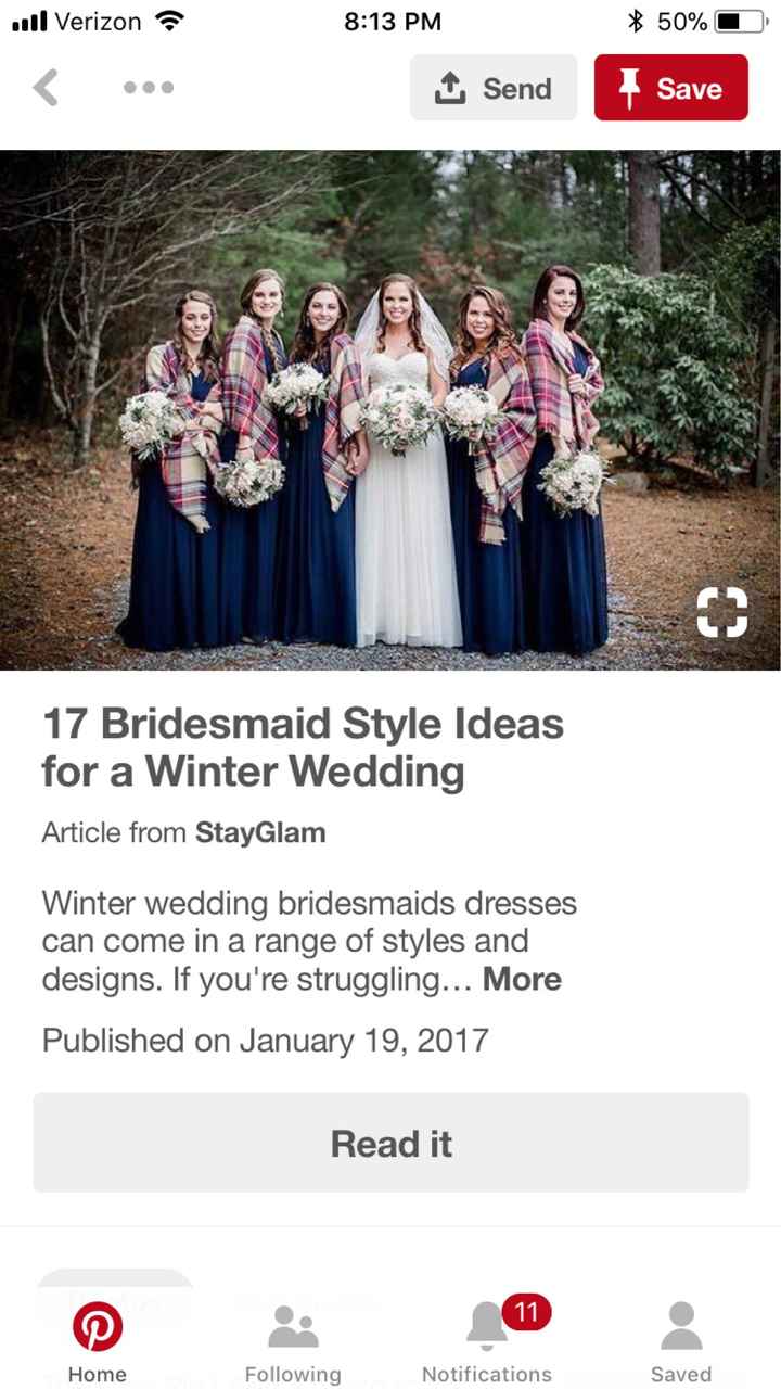 Keeping the bridesmaids warm on a cold fall day - 4