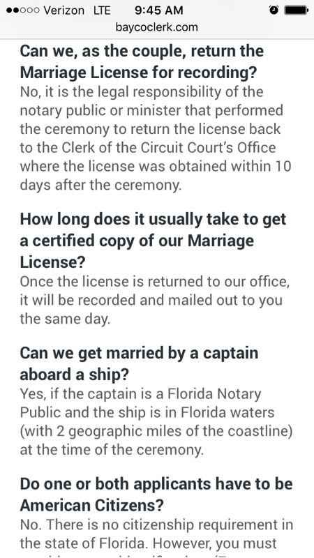 Officiant/ Marriage License Help