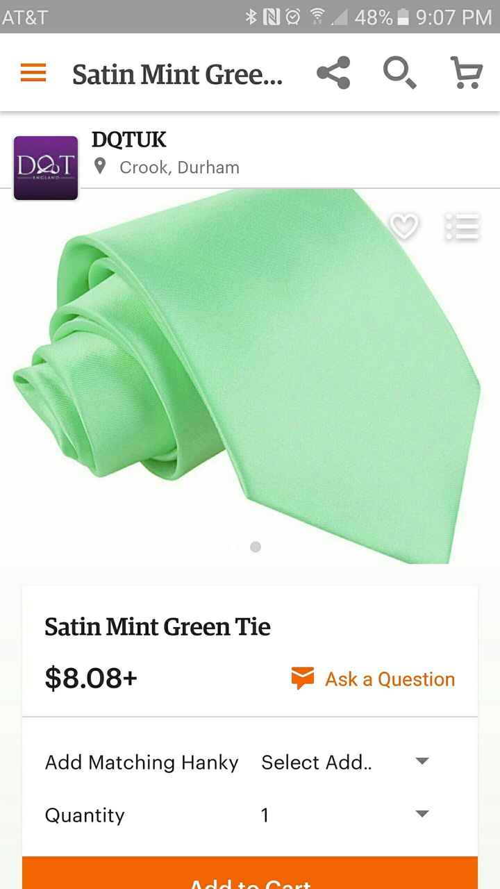 Best place to find a mint green tie??