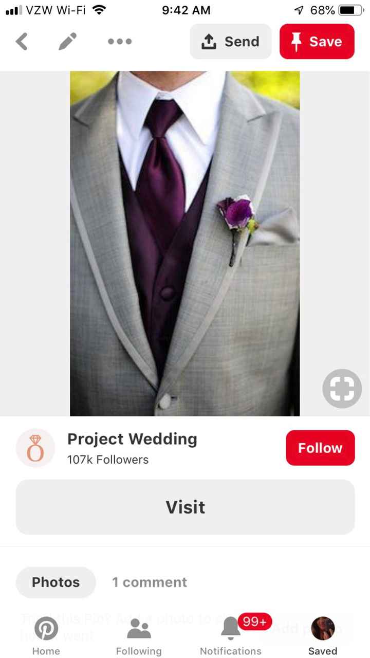 Grey suit...and purple - 1