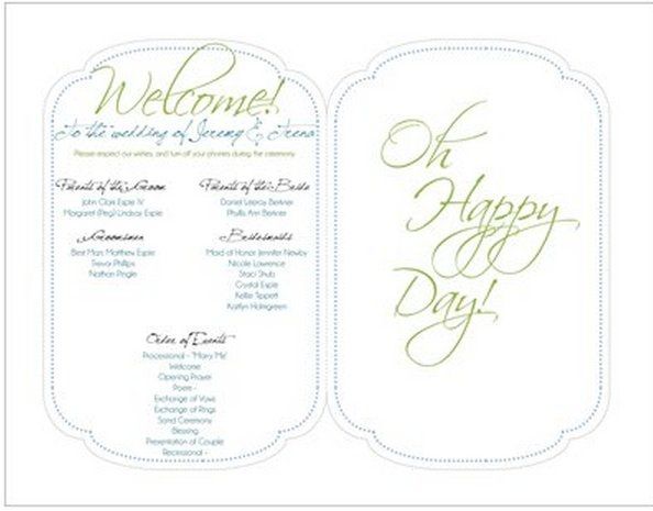 VP ladies: Got an idea for wedding program fans...
