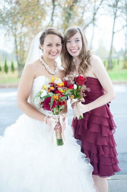 Does it look bad if bridesmaids dresses are a similar style to the bridal gown?