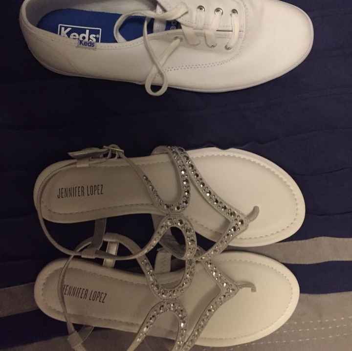 Brides wearing comfortable sandals?  Let me see them!