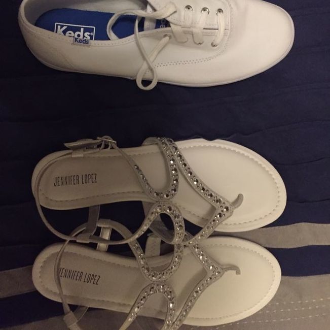 Brides wearing comfortable sandals?  Let me see them!