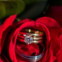 Show me your solitaire engagement rings with plain metal wedding bands.