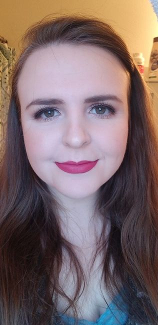diy makeup and chin-length hair (older bride) - 1