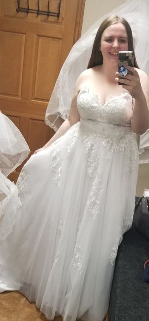 My wedding dress, i absolutely love it, adding sleeves!  Anyone else wearing a ball gown?? - 2