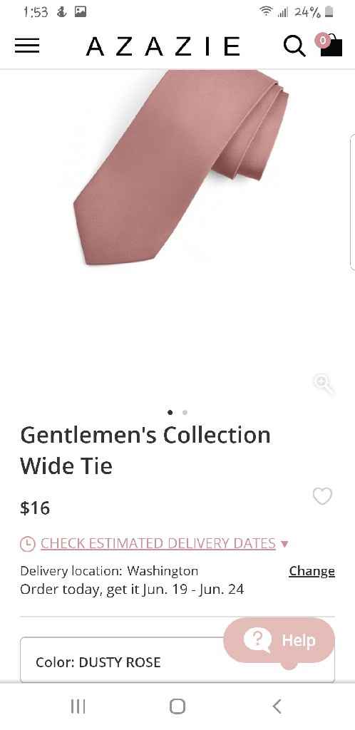 Trying to find right colored tie to match dresses - 1