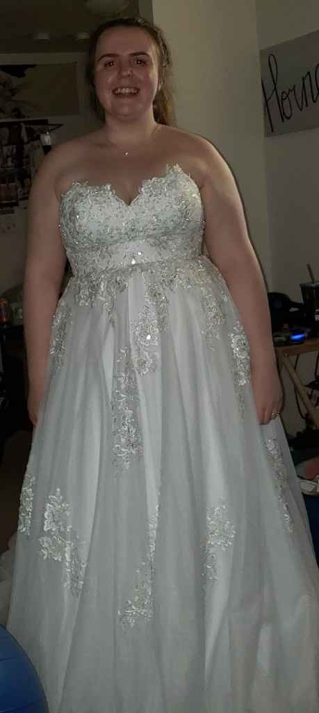 My wedding dress, i absolutely love it, adding sleeves!  Anyone else wearing a ball gown?? - 1