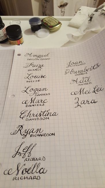 Has anyone done their own calligraphy for their invitations??