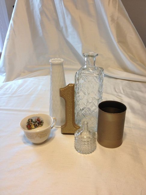 Centerpiece Mock-up - "Leaning" Table Numbers - Lots of Pics!