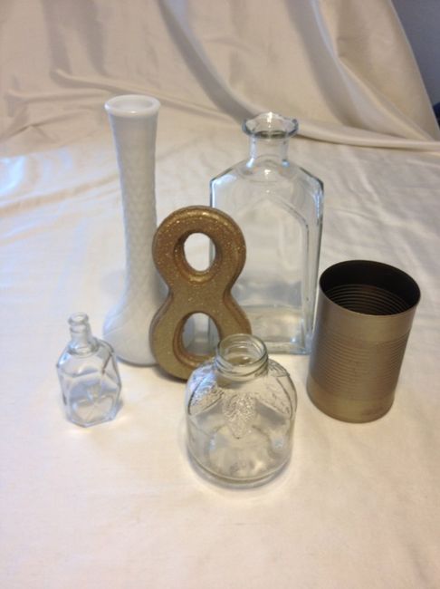 Centerpiece Mock-up - "Leaning" Table Numbers - Lots of Pics!