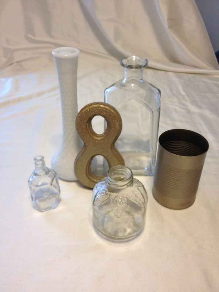 Centerpiece Mock-up - "Leaning" Table Numbers - Lots of Pics!