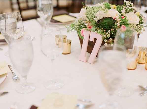 Centerpiece Mock-up - "Leaning" Table Numbers - Lots of Pics!