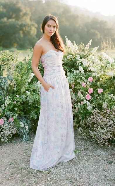Floral Print Bridesmaids Dresses