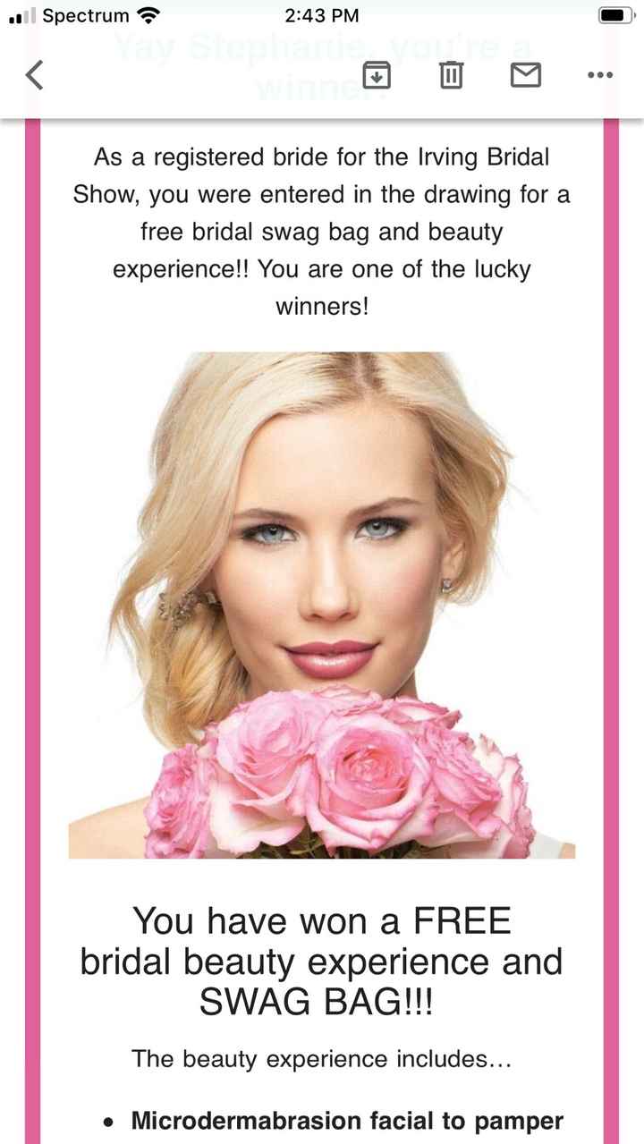 Davids Bridal Won a free Mary Kay bridal makeover Weddings