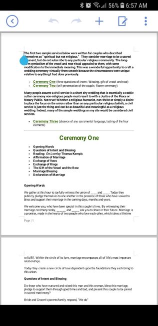 Two officiants - script examples 1