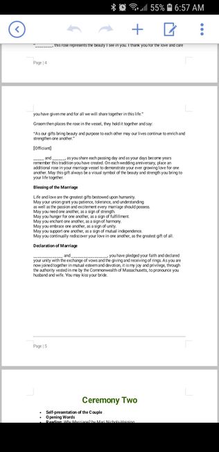 Two officiants - script examples 4