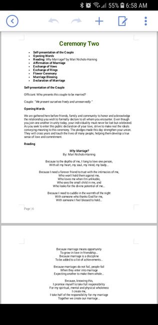 Two officiants - script examples 5