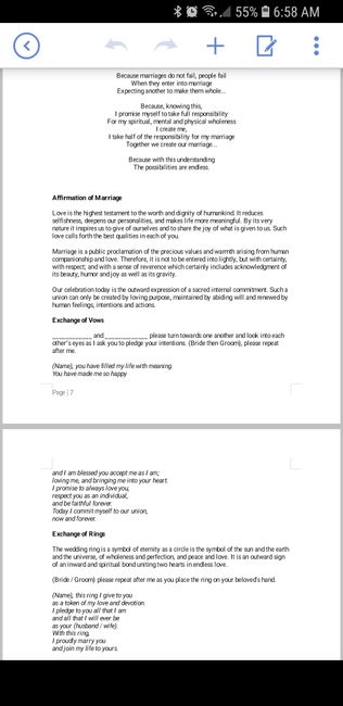 Two officiants - script examples 6