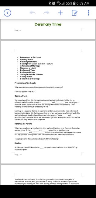 Two officiants - script examples 8