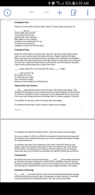 Two officiants - script examples 10