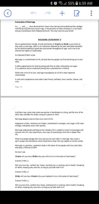 Two officiants - script examples 11