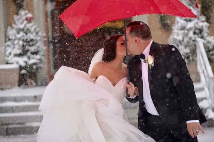 Let's see some pictures of your rainy wedding day!