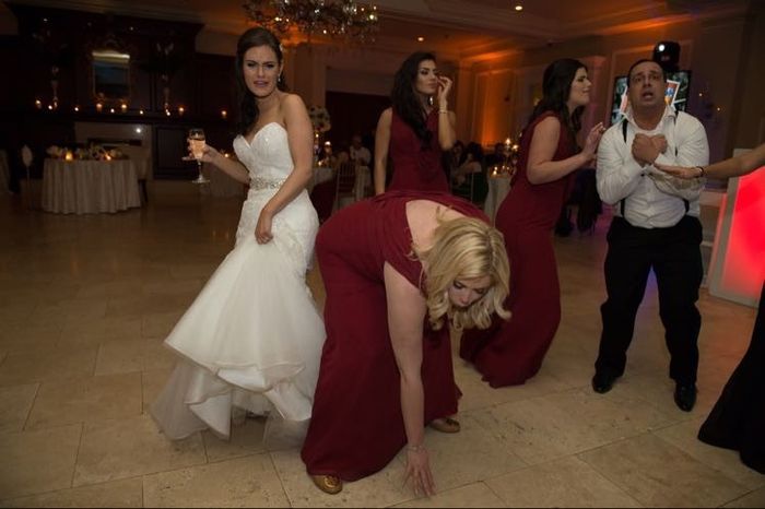 Show me the most awkward photo taken at your wedding!