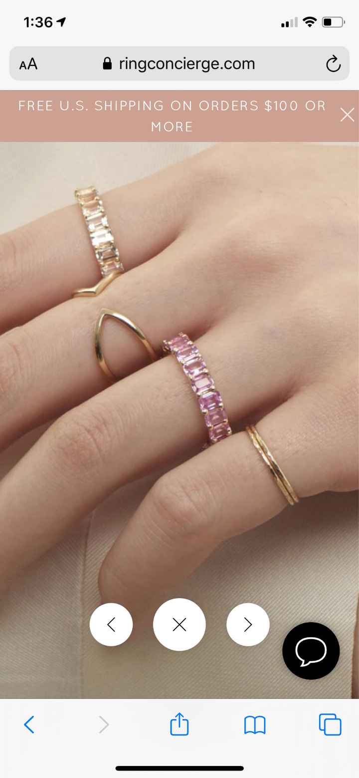 Pink sapphire band - 1