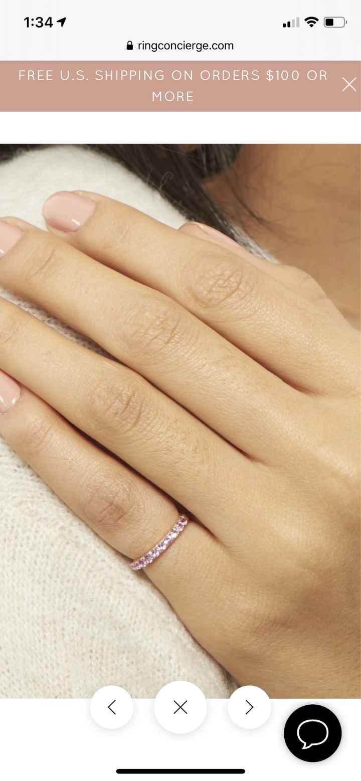 Pink sapphire band - 4