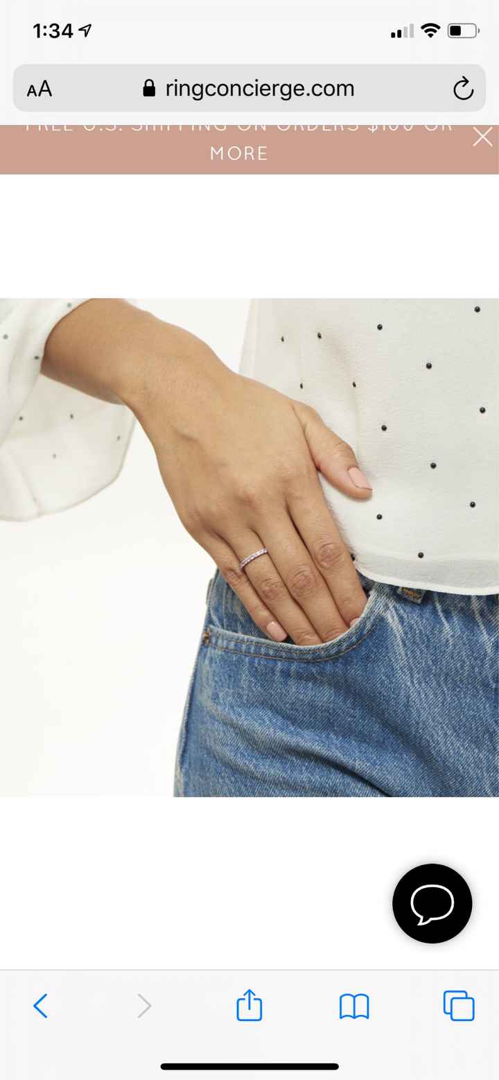 Pink sapphire band - 5