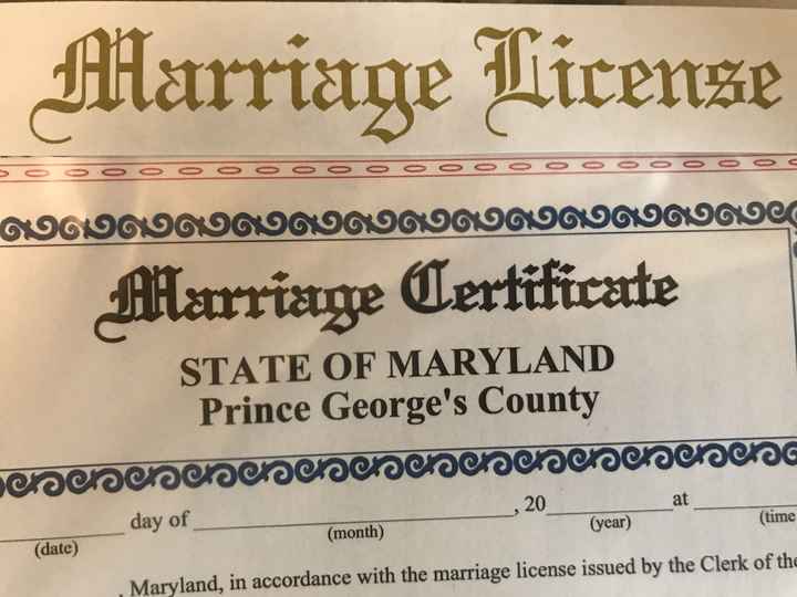 Got our marriage license today!!!! - 1