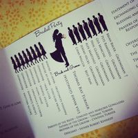 Wedding Bridal Party Silhouettes Program, Please help :)