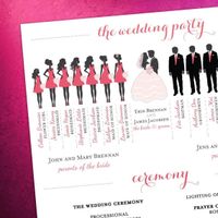 Wedding Bridal Party Silhouettes Program, Please help :)