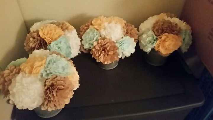 Paper Flowers are a big part of our decor...