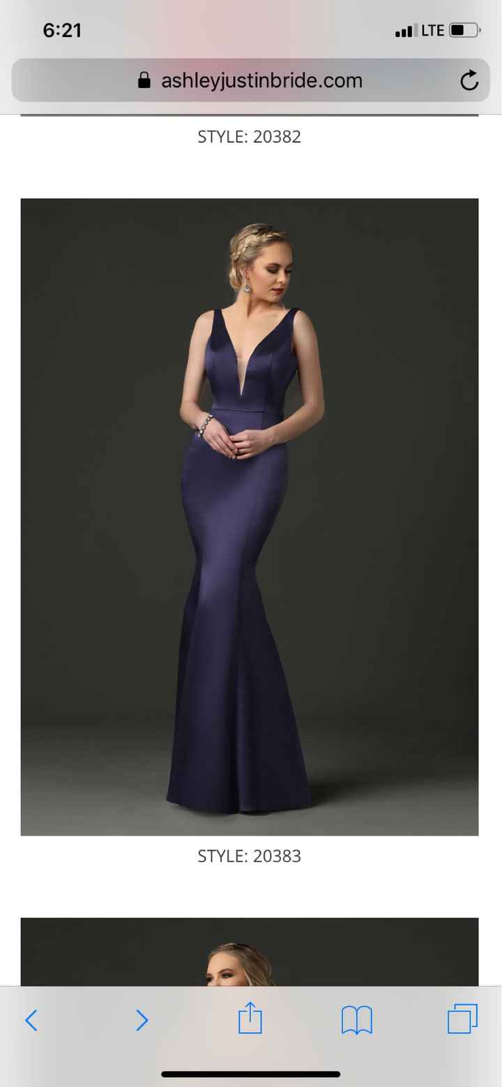 Ashley and Justin satin bridesmaids dresses - 2