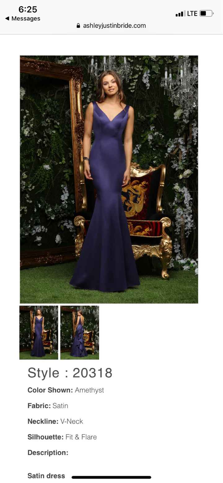 Ashley and Justin satin bridesmaids dresses - 3