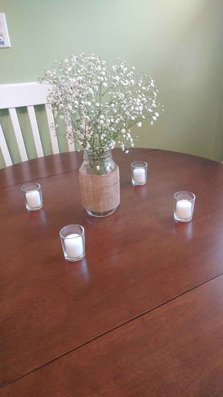 My first attempt at DIY Centerpieces!  What do you think??