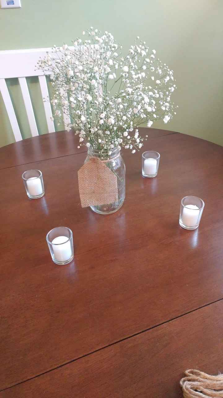 My first attempt at DIY Centerpieces!  What do you think??