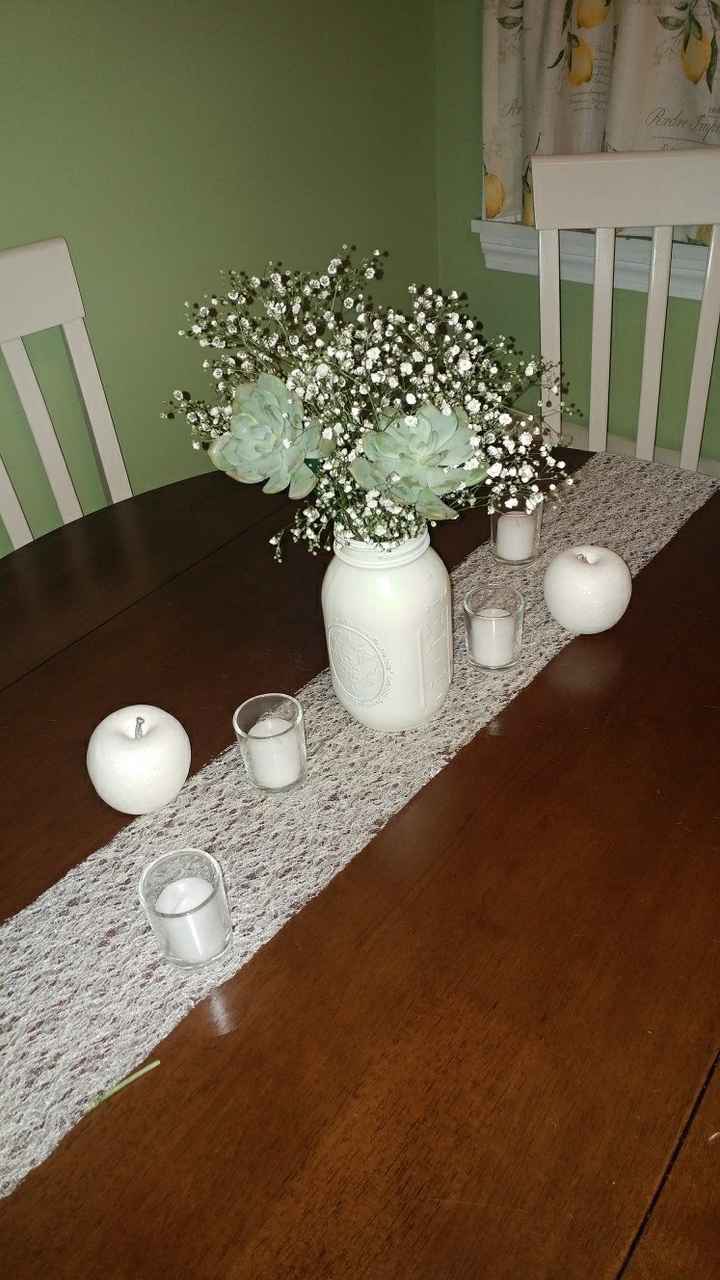 My first attempt at DIY Centerpieces!  What do you think??