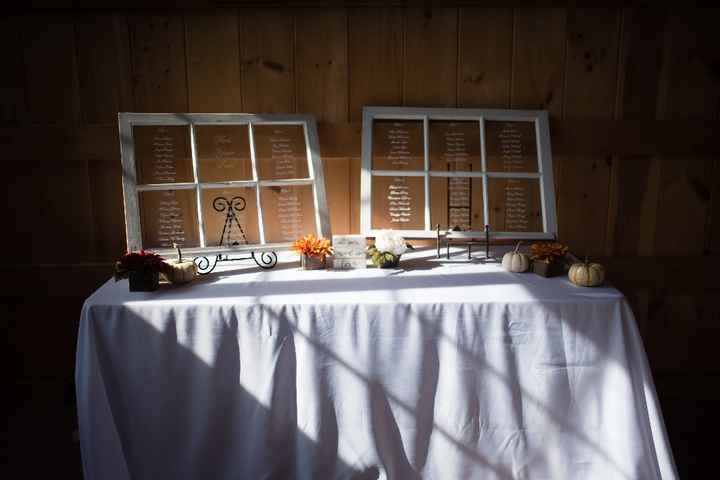 Our seating chart I DIYed from house windows