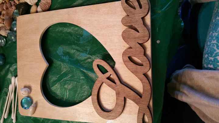 DIY Beach wedding picture frames