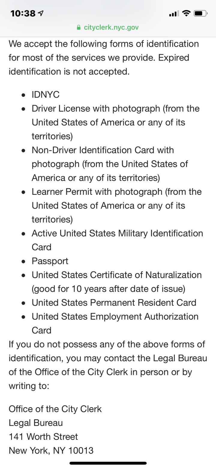 Birth certificate for marriage license - 2