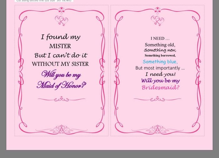 Bridesmaid proposal help